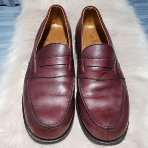 J.M. Weston red 180 Leather moccasin shoes